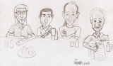 Caricaturas na "Paleo 2007" - Thomas, Willian, Max e Setembrino (2007)