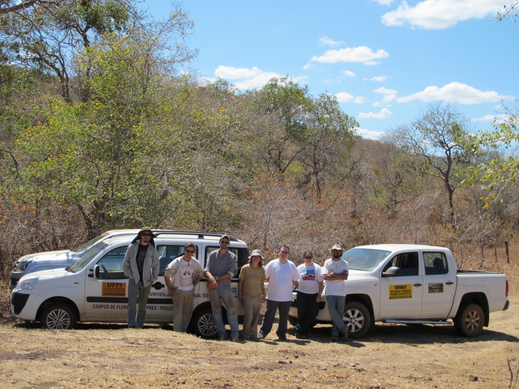 July/2015 field trip - Paulo, Bruno, Tiago e Annie (USP), Daniel e Ana Emília (UFPI), Marco Aurélio (UNIVASF).