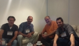 Oliver, Max, Fernando and Diego at the V CLPV meeting in Colonia del Sacramento, Uruguay, 2015