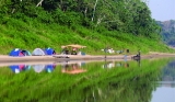 September/2016 field-trip - camping site at the Talismã site, Purus River