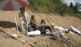 Campo Agosto/2013 - Leonardo, Marcos, Giovane, Ricardo e a incrível coleta da <i>Chellus</i>, Rio Purus