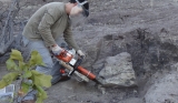 May/2012 field trip - Marcos at <i>Batrachomimus</i> digging