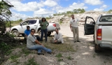 Campo Maio/2013 - Giovani, Jeanninny, Ana, Max e Júlio em pedreira