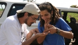 Julho/2006 field work - Two young students with faked interest, Ibirá