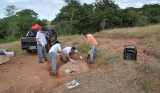 May/2011 field work - The sensible help from our beloved jackhammer, General Salgado