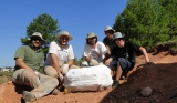 February/2012 field trip - Átila, Júlio, Marco and other students at 'Waldsanga', Santa Maria