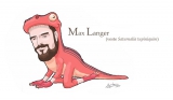 Cartoon of Max Langer presented during the 19th Brazilian Congress of Paleontology, Aracaju-SE (2005)