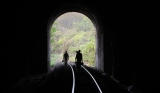 Campo setembro/2007 - Atravessando túnel ferroviário