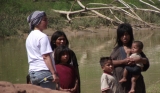 August/2014 field-trip - Ana and the indians, Juruá river